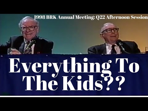 Warren Buffett's Unconventional View On Inheritance (1998 Q22 pm)