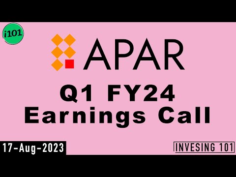 Apar Industries Limited Q1 FY 24 Earnings Call | Apar Industries 2024 Q1 Results | Latest News