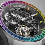 Agelocer Tourbillon Rainbow Bezel Mens Luxury Skeleton Manual Mechanical Watch Birthday Gift For Boyfriend 0 0