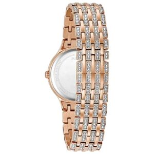 Bulova Crystal Pave 3 Hand Quartz Slim Case Watch 0 1