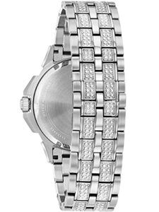 Bulova Mens Crystal Octava Chronograph Quartz Watch Pave Crystal Dial 0 0