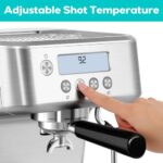 Casabrews Espresso Machine With Lcd Display Barista Cappuccino Maker With Milk Frother Steam Wand Professional Latte Coffee Machine With Adjustable Shot Temperature Gifts For Mother Or Father 0 1