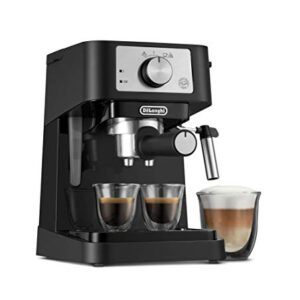 Delonghi Stilosa Manual Espresso Machine Latte Cappuccino Maker 15 Bar Pump Pressure Milk Frother Steam Wand Black Stainless Ec260bk 135 X 807 X 1122 Inches 0