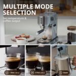 Espresso Machine With Milk Frotherstainless Steel Espresso Maker 20 Bar Espressoe Machine With 41oz Removable Water Tanksmall Espresso Machines For Lattecappuccino1350w 0 2