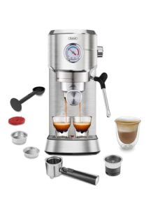 Gevi Espresso Machine 20 Bar Professional Espresso Maker With Milk Frother Steam Wand Compact Espresso Machines For Cappuccino Latte Commercial Espresso Machines Coffee Makers 0