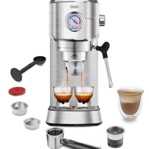 Gevi Espresso Machine 20 Bar Professional Espresso Maker With Milk Frother Steam Wand Compact Espresso Machines For Cappuccino Latte Commercial Espresso Machines Coffee Makers 0