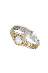 Invicta Womens 6895 Pro Diver Stainless Steel 18k Yellow Gold Plating And Mother Of Pearl Bracelet Watch 0 0