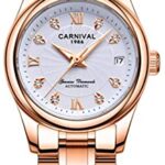 Luxury Watches Automatic Womens 50m Waterproof Calendar Stainless Steel Mechanical Watch Self Winding 0