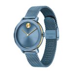 Movado Bold Evolution Womens Swiss Quartz Stainless Steel And Mesh Bracelet Casual Watch Color Blue Model 3600675 Light Blue Ion Plated 0 0