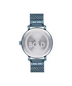 Movado Bold Evolution Womens Swiss Quartz Stainless Steel And Mesh Bracelet Casual Watch Color Blue Model 3600675 Light Blue Ion Plated 0 1