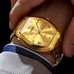 Oupinke Mens Automatic Watches Diamond Luxury Dress Self Winding Mechanical Waterproof Tungsten Steel Dual Date Wrist Watch 0 1