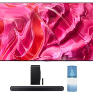 Samsung Qn83s90caexza 83 Inch 4k Hdr Oled Smart Tv With Ai Upscaling With A Hw Q900c 712ch Soundbar And Subwoofer With Dolby Atmos And Hdtv Screen Cleaner Kit 2023 0