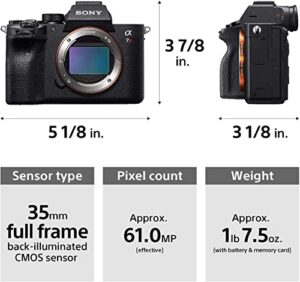 Sony Alpha A7r Iv A Ilce 7rm4a Latest Model Mirrorless Digital Camera Bundle With 64gb Sdxc Card Flexible Tripod Gadget Bag More Sony A7r4a 0 3