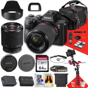 Sony A7 Iii Mirrorless Camera With 28 70mm Lens 64 Gb Memory Spider Tripod Case Card Reader Battery Charger More 16pc Bundle 0