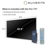 Sunbrite Pro 2 Series 43 Inch Full Sun Ultra Bright Outdoor Tv Full Hd Weatherproof Television 1500 Nit Anti Glare Screen Sb P2 43 1k Bl 0 2