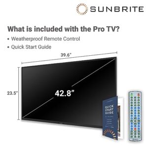 Sunbrite Pro 2 Series 43 Inch Full Sun Ultra Bright Outdoor Tv Full Hd Weatherproof Television 1500 Nit Anti Glare Screen Sb P2 43 1k Bl 0 2