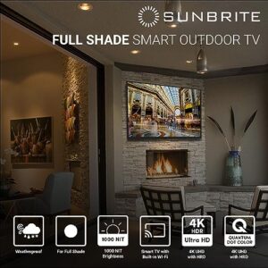 Sunbrite Veranda 3 Series 75 Inch Full Shade Smart Outdoor Tv 4k Ultra Hd Hdr Qled Weatherproof Television 1000 Nit Ultra Bright Screen All Weather Voice Remote 0 0