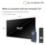 Sunbrite Veranda 3 Series 75 Inch Full Shade Smart Outdoor Tv 4k Ultra Hd Hdr Qled Weatherproof Television 1000 Nit Ultra Bright Screen All Weather Voice Remote 0 4