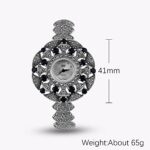 Watches For Women 925 Sterling Silver Watch With Marcasite Thai Silver Flower Womens Wrist Watch Fit Bitwatches For Women Wristwatch 0 4