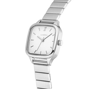 Womens Wrist Quartz Watchstainless Steel Watchsquare Watchsquare Dial Fashionable And Versatiledeal Gift For Holidays And Special Occasions 0 0