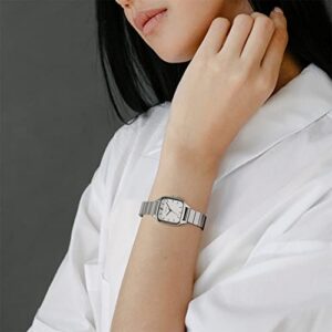 Womens Wrist Quartz Watchstainless Steel Watchsquare Watchsquare Dial Fashionable And Versatiledeal Gift For Holidays And Special Occasions 0 1